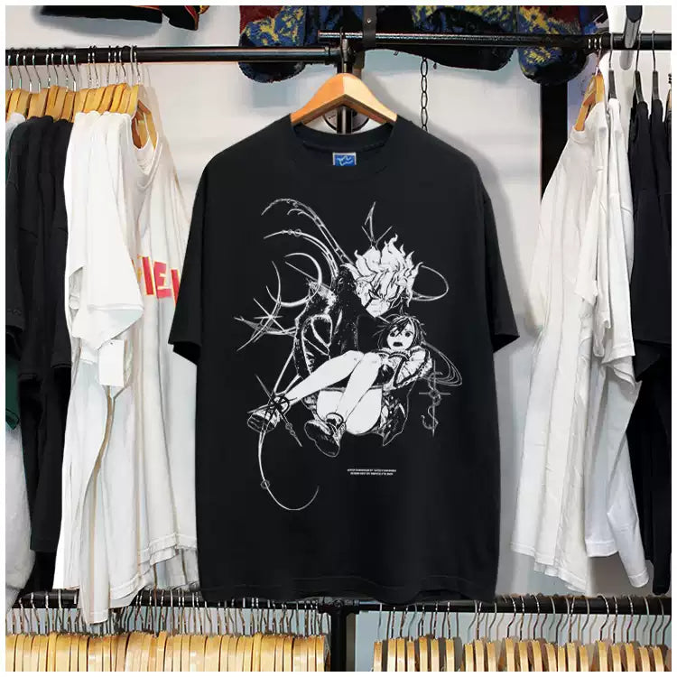 Camiseta estampada de algodão puro DAN DA DAN Anime DTG