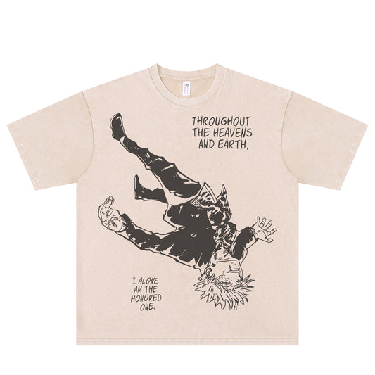 Pure Cotton Dandadan Söpö esteettinen pitkähihainen T-paita