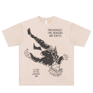 Pure Cotton Dandadan Söpö esteettinen pitkähihainen T-paita