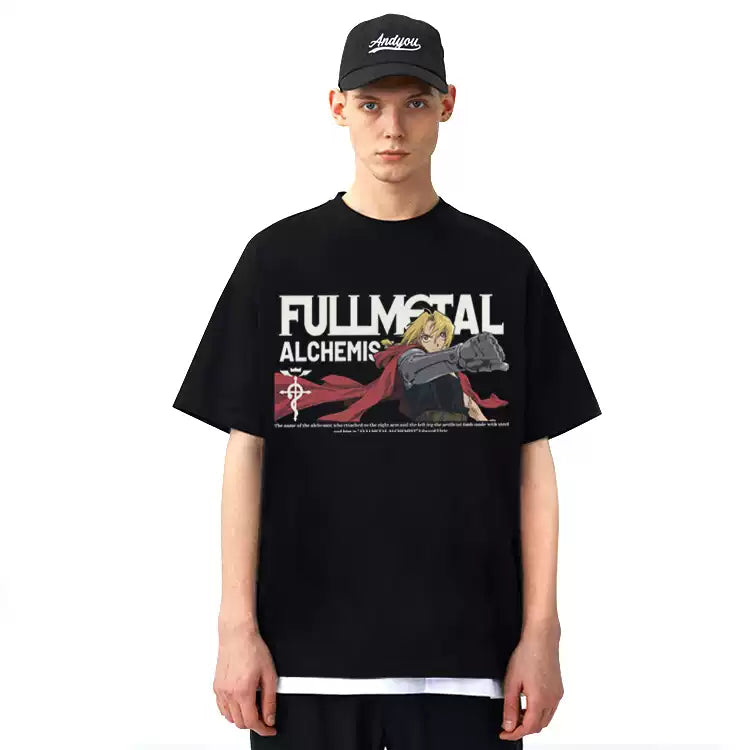 Camiseta estampada Edward DTG Fullmetal Alchemist em algodão puro