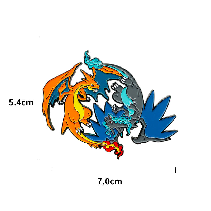 Classic Japanese Anime Spirit Beast Metal Pin Badge