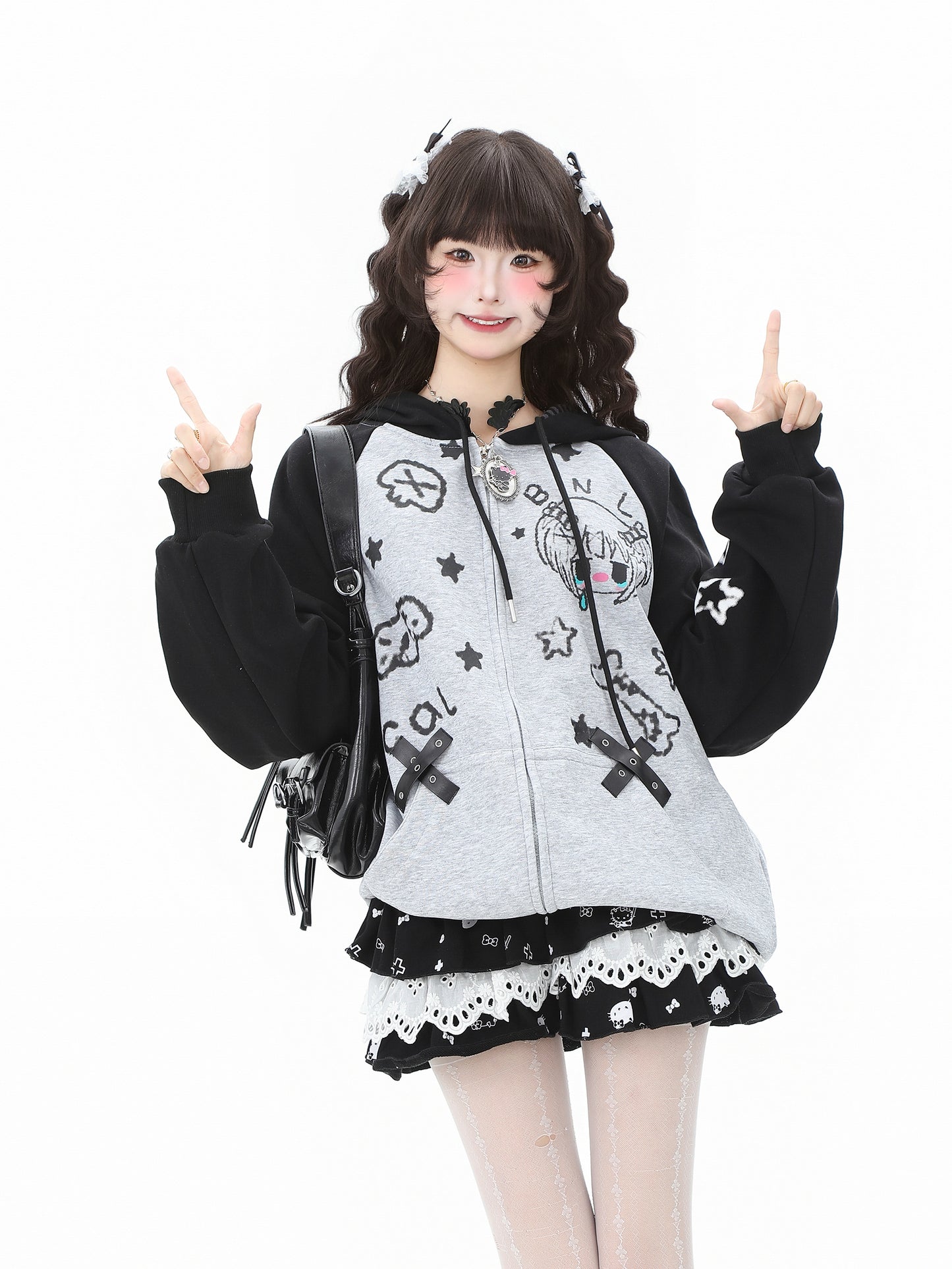 Camiseta de manga larga estética Dandadan de puro algodón