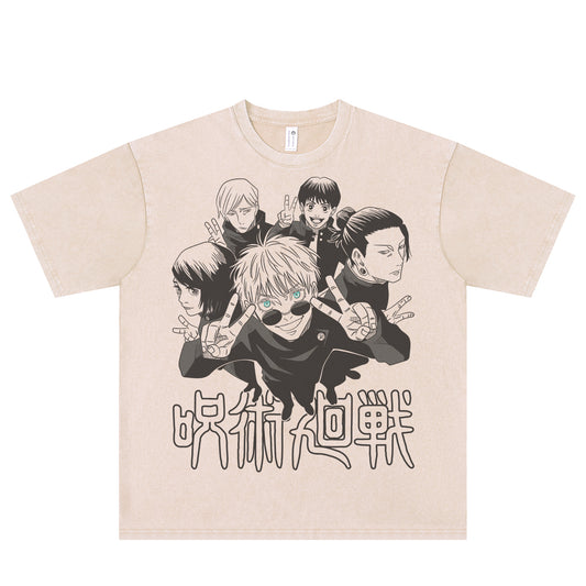 Pure Cotton Dandadan Söpö esteettinen pitkähihainen T-paita