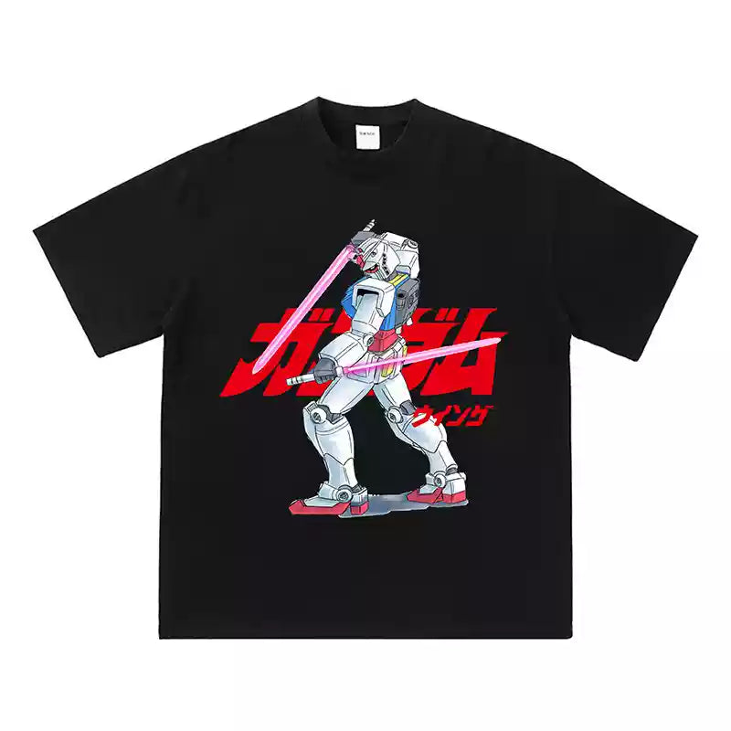 Φορητή φόρμα από καθαρό βαμβάκι Gundam Samurai Tshirt