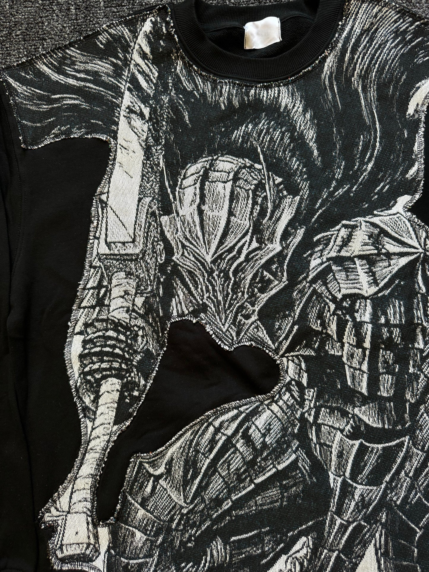 Sweat à capuche gothique à col en fourrure