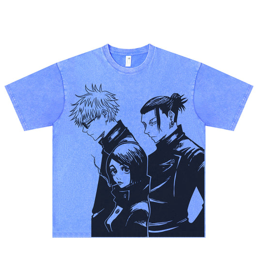 Pure Cotton Dandadan Söpö esteettinen pitkähihainen T-paita