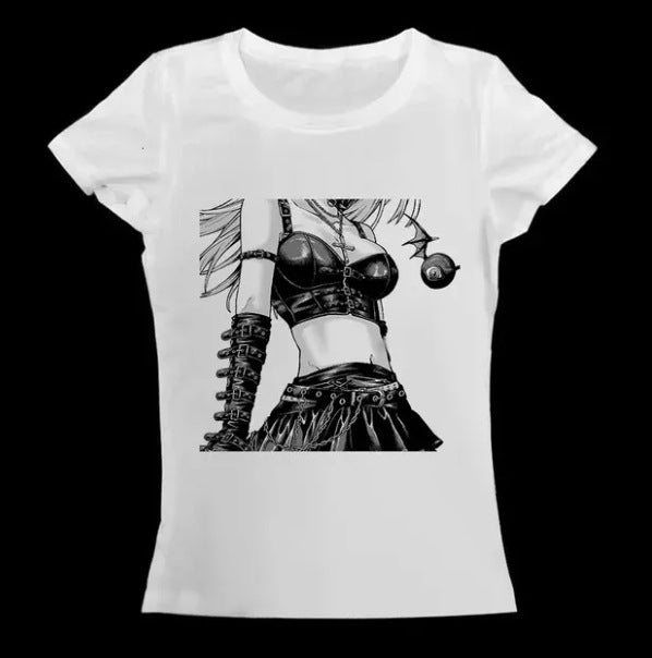 Puur katoenen Dandadan schattig esthetisch T-shirt met lange mouwen
