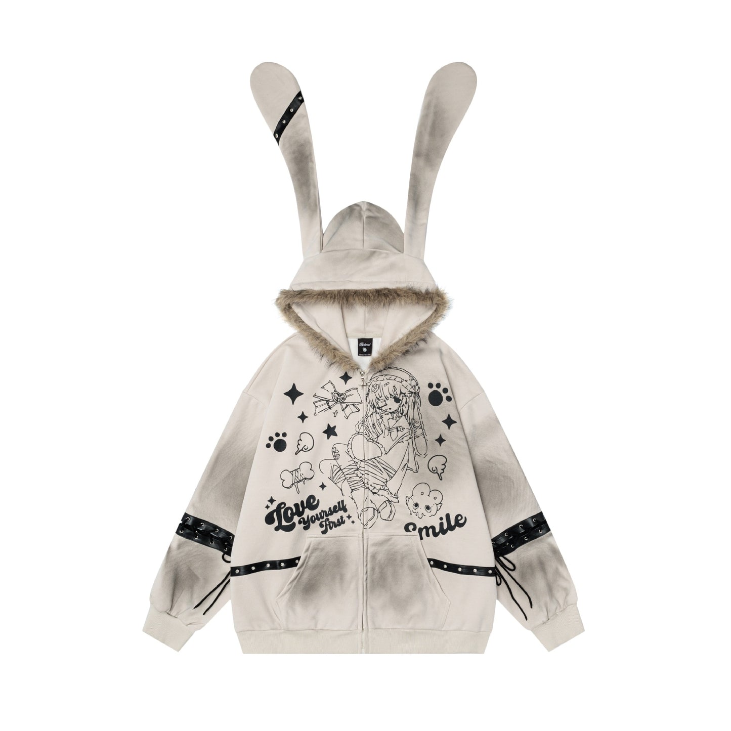 Kawaii Bunny Ear Hoodie Cardigan