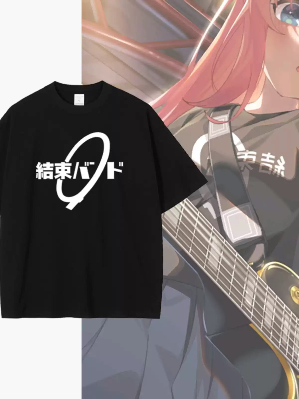 Pure Cotton Bocchi The Rock japansk Kessoku Band T-shirt