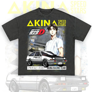 Μπλουζάκι από καθαρό βαμβάκι Initial D DTG Printed