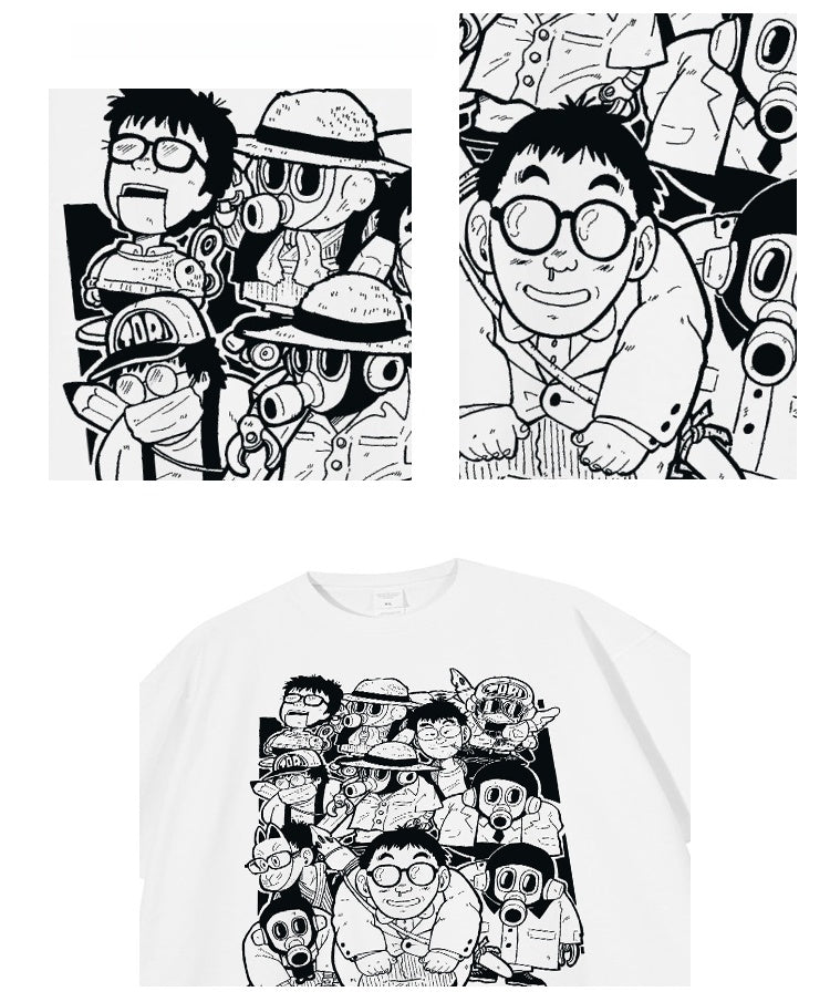 Puur katoenen Dandadan schattig esthetisch T-shirt met lange mouwen