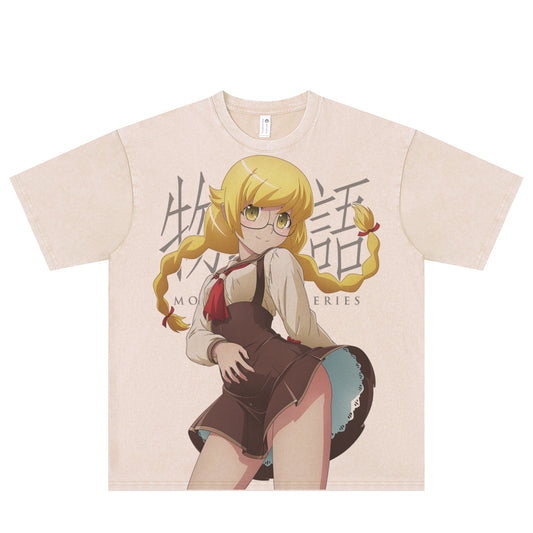 Bakemonogatari Oshino Shinobu Glasses Version T-shirt