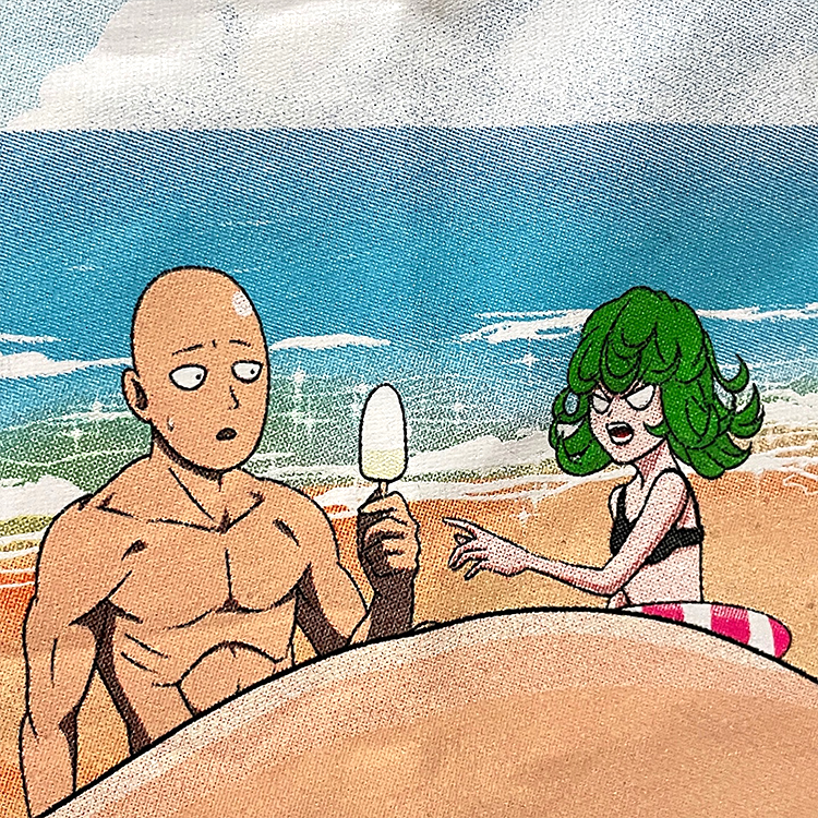T-shirt imprimé recto verso One Punch Man Fubuki