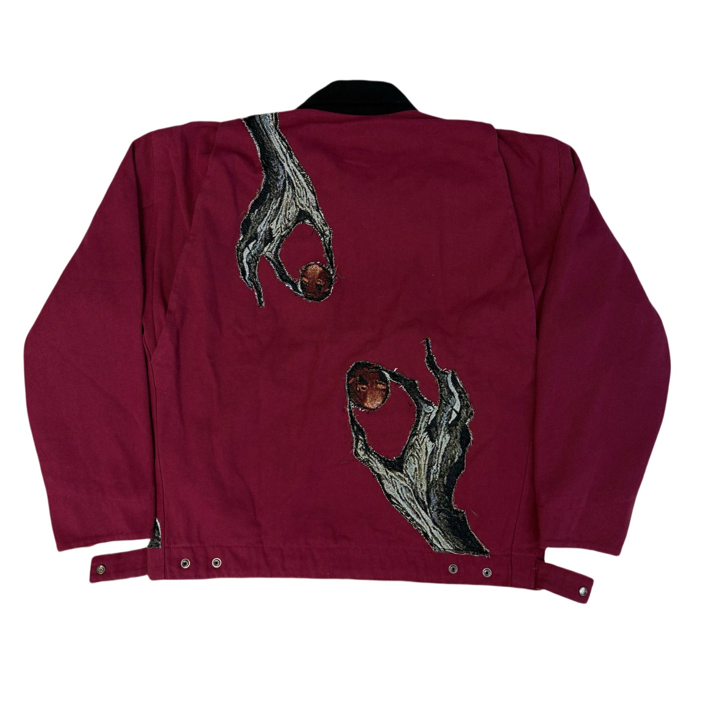 Sweat à capuche gothique à col en fourrure