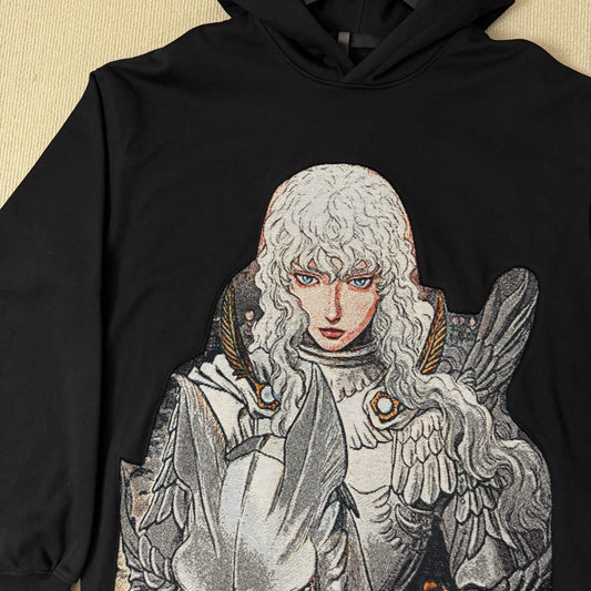 Sweat à capuche gothique à col en fourrure