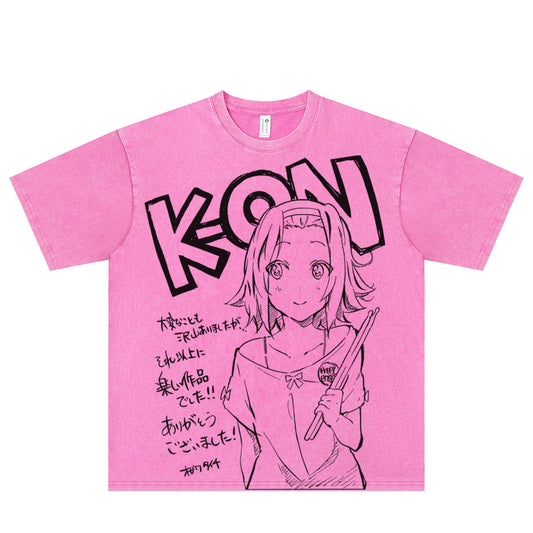 Camiseta de manga comprida Dandadan de algodão puro com estética fofa