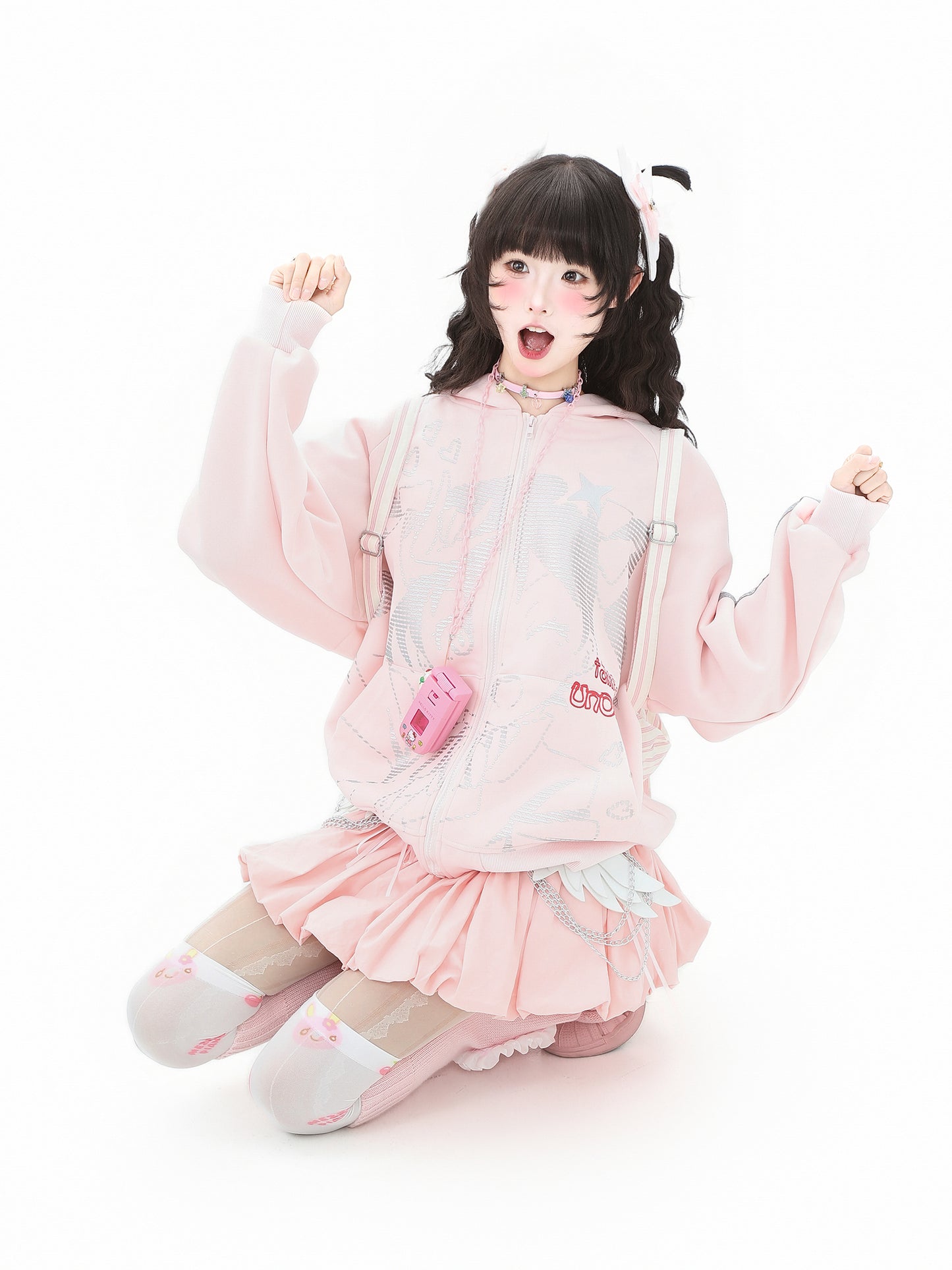 Love Live! Nico Yazawa Striped Hoodie Cardigan