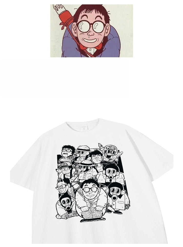 Puur katoenen Dandadan schattig esthetisch T-shirt met lange mouwen