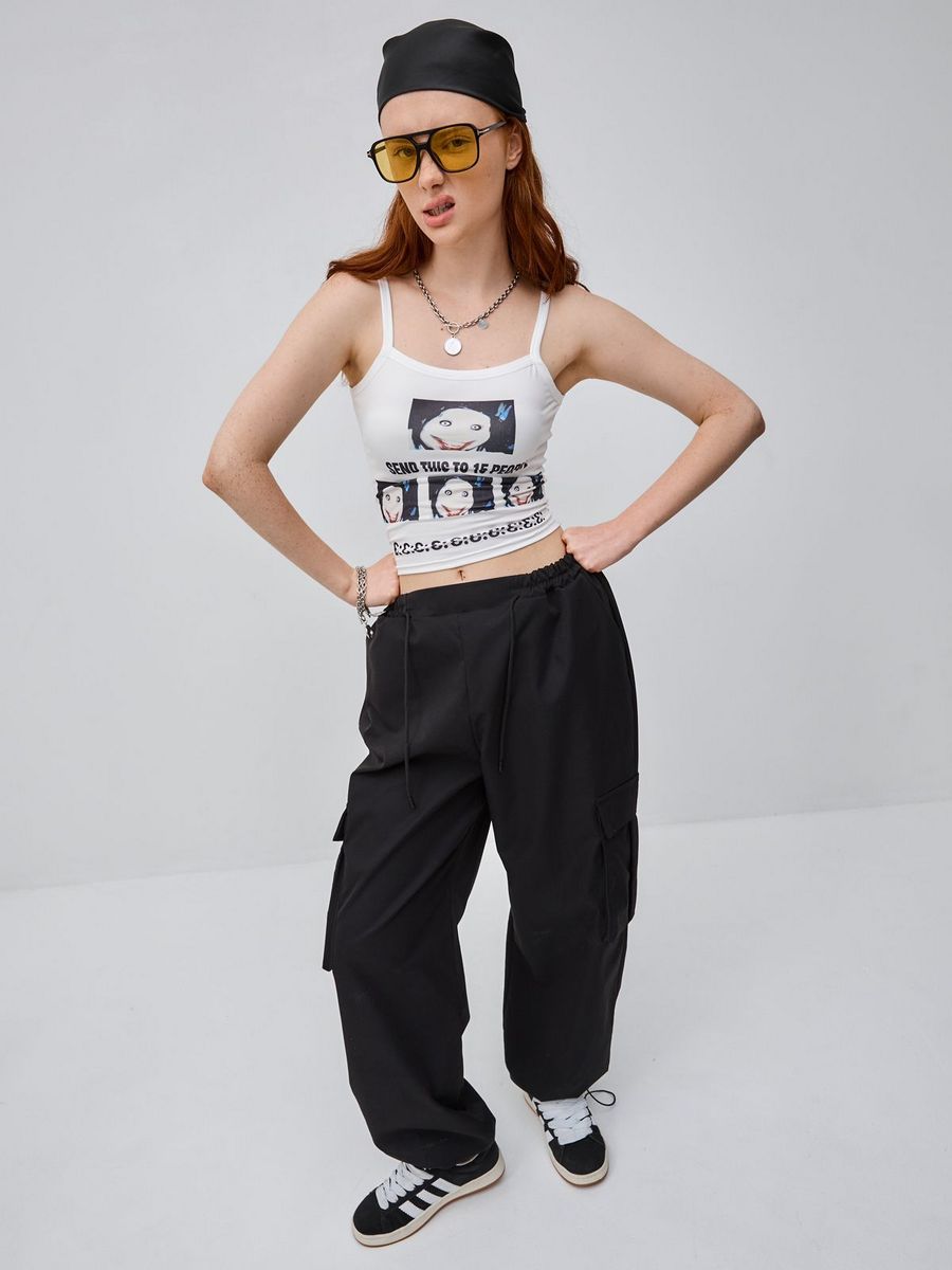 Puur katoenen Dandadan schattig esthetisch T-shirt met lange mouwen
