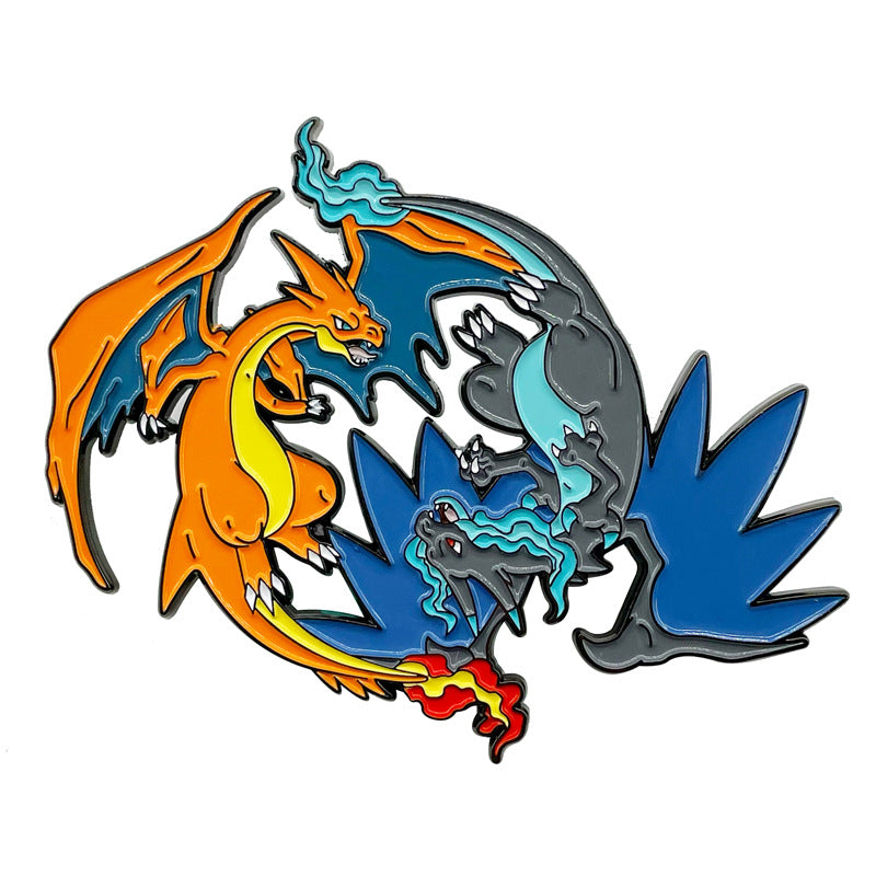 Classic Japanese Anime Spirit Beast Metal Pin Badge