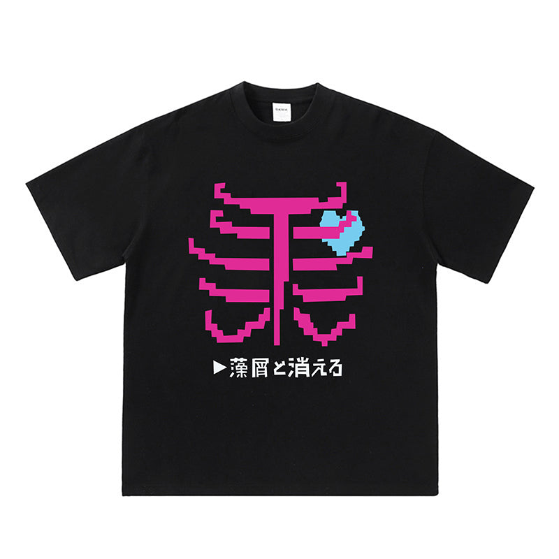Camiseta de manga comprida Dandadan de algodão puro com estética fofa