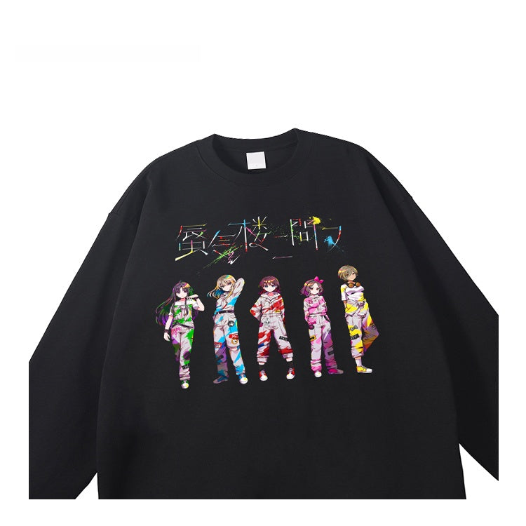 Pure Cotton Dandadan Sød æstetisk langærmet T-shirt