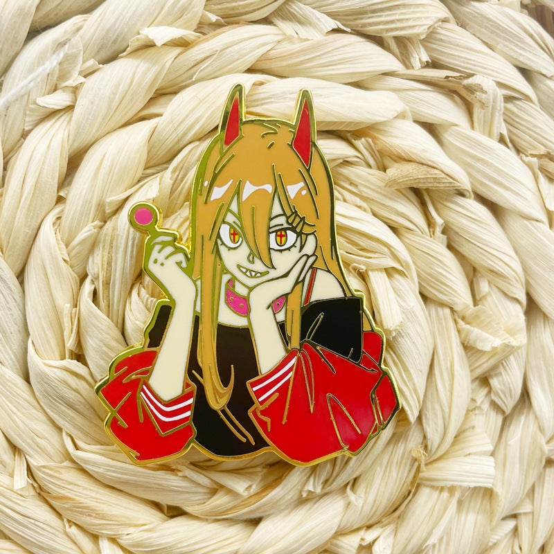 Chainsaw Man Power Kawaii Metal Pin
