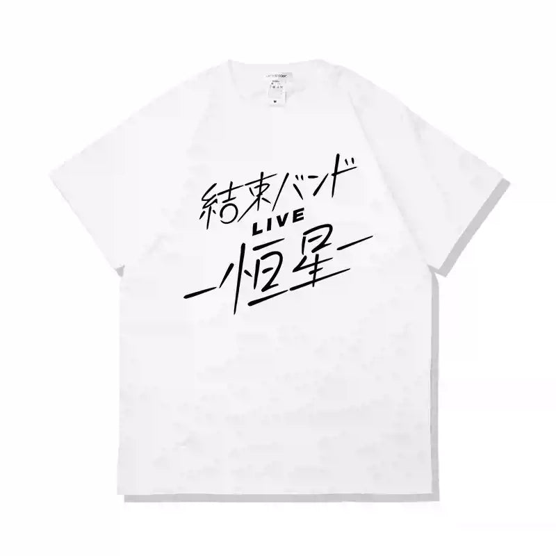 T-Shirt aus reiner Baumwolle von Bocchi The Rock Kessoku Band Live Kousei