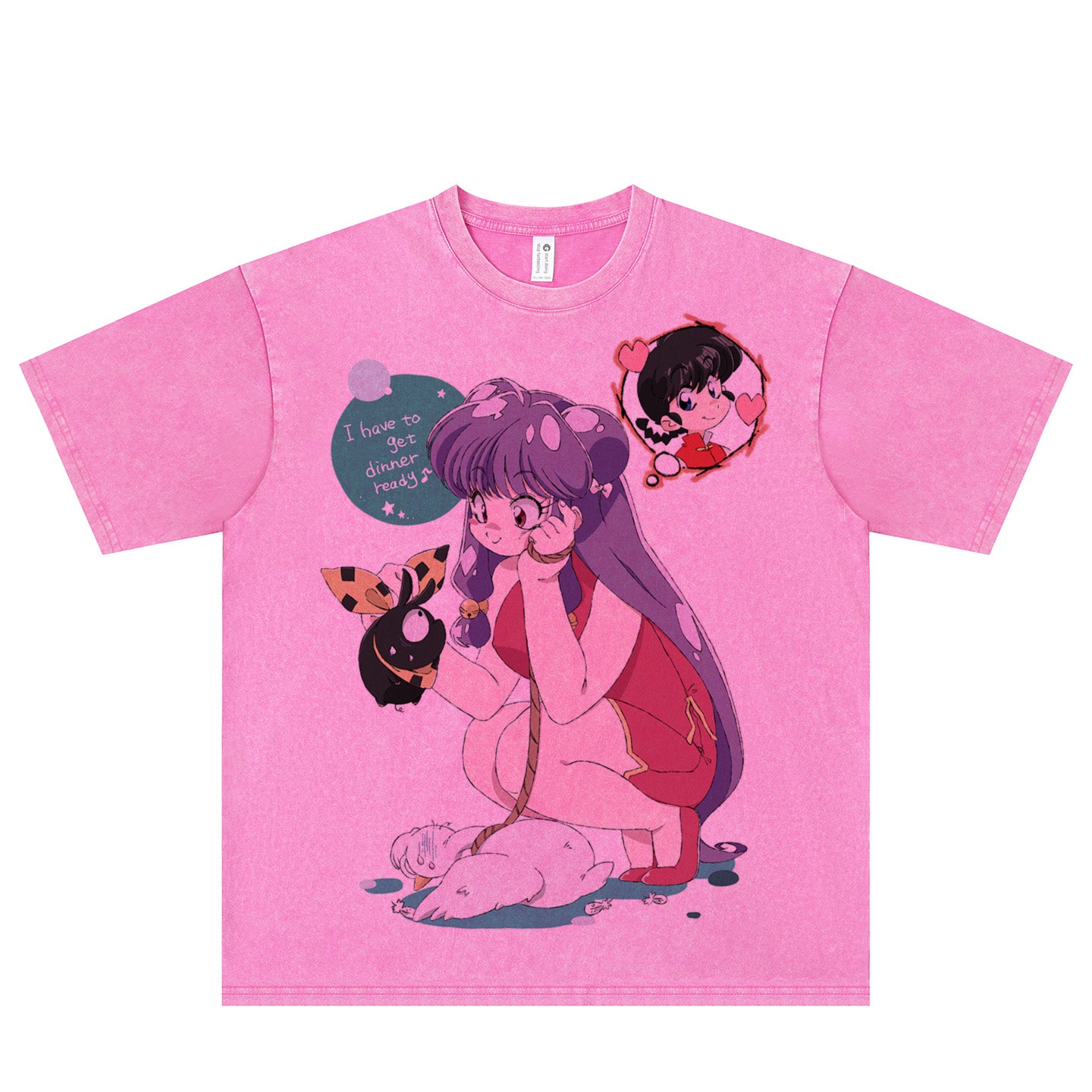 Pure Cotton Dandadan Søt Estetisk Langermet T-skjorte