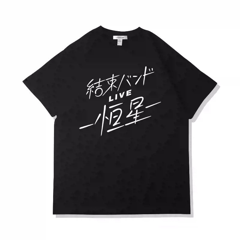 T-Shirt aus reiner Baumwolle von Bocchi The Rock Kessoku Band Live Kousei