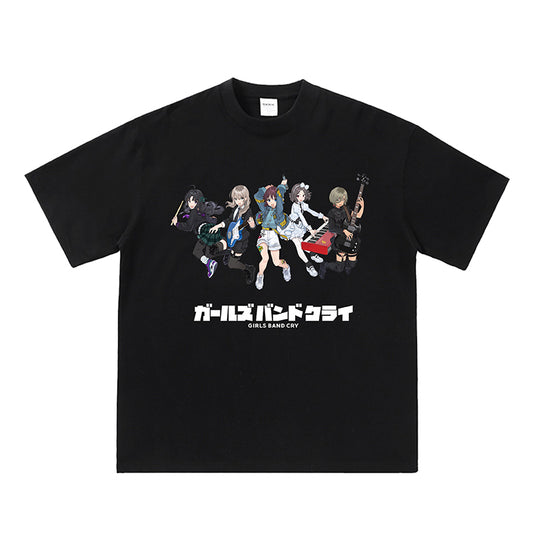 Pure Cotton Girls Band Cry Anime T-shirt