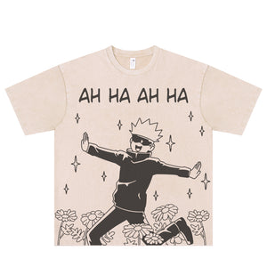 Pure Cotton Dandadan Söpö esteettinen pitkähihainen T-paita