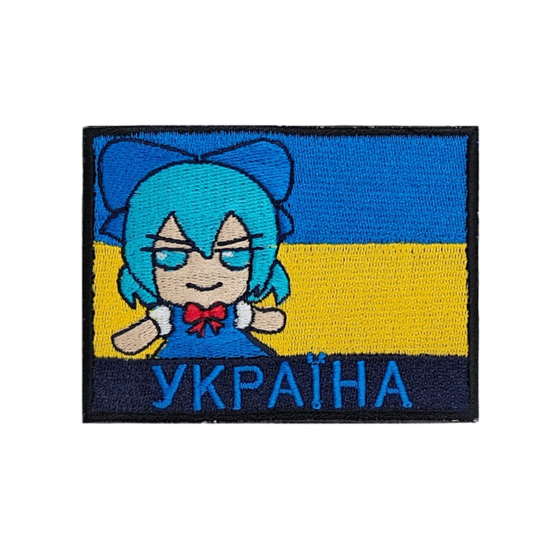 Écusson duo drapeau style anime