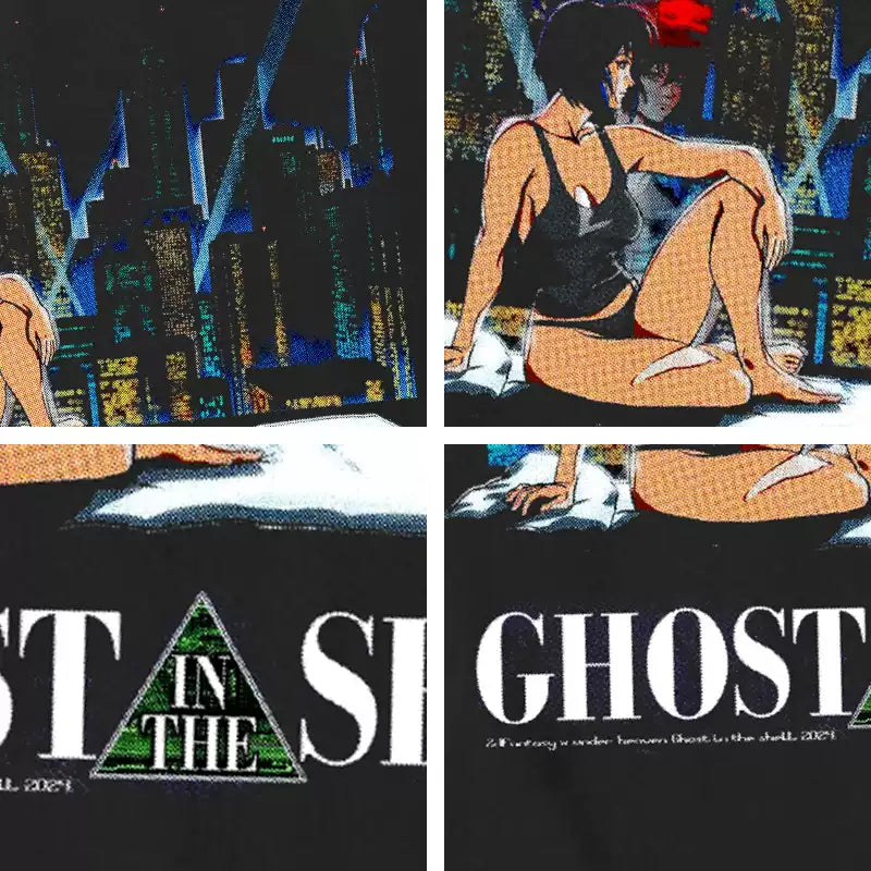Pure Cotton Ghost in the Shell pitkähihainen T-paita