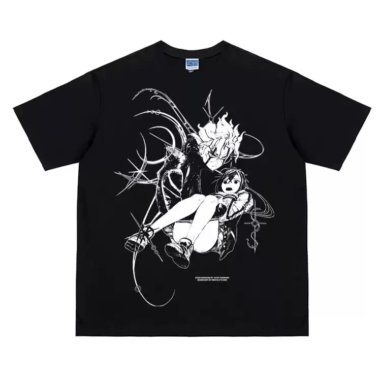 Camiseta estampada de algodão puro DAN DA DAN Anime DTG