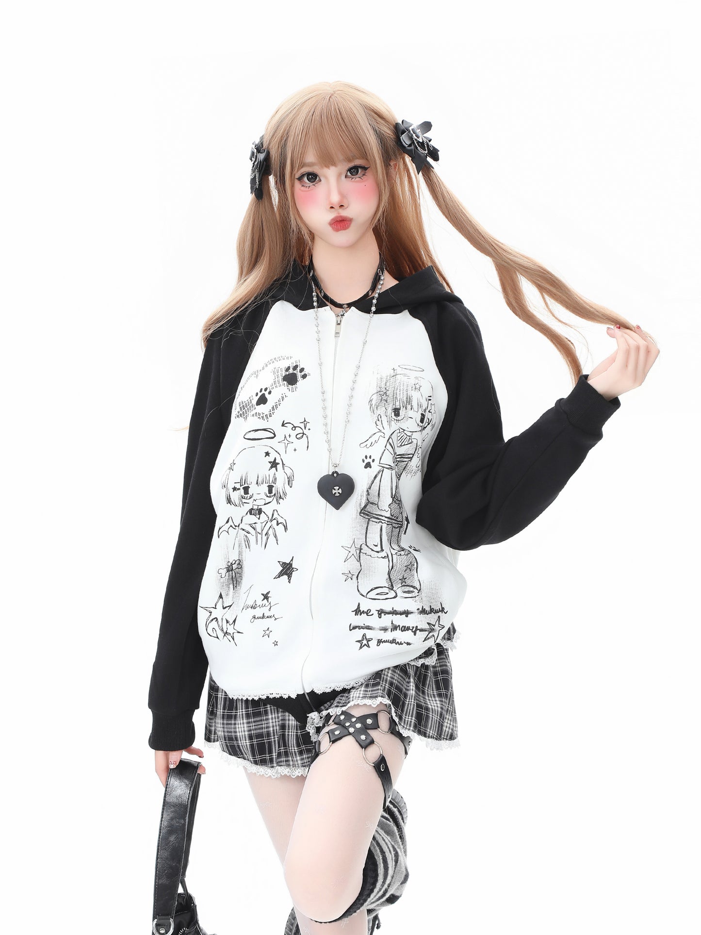 Camiseta de manga larga estética Dandadan de puro algodón