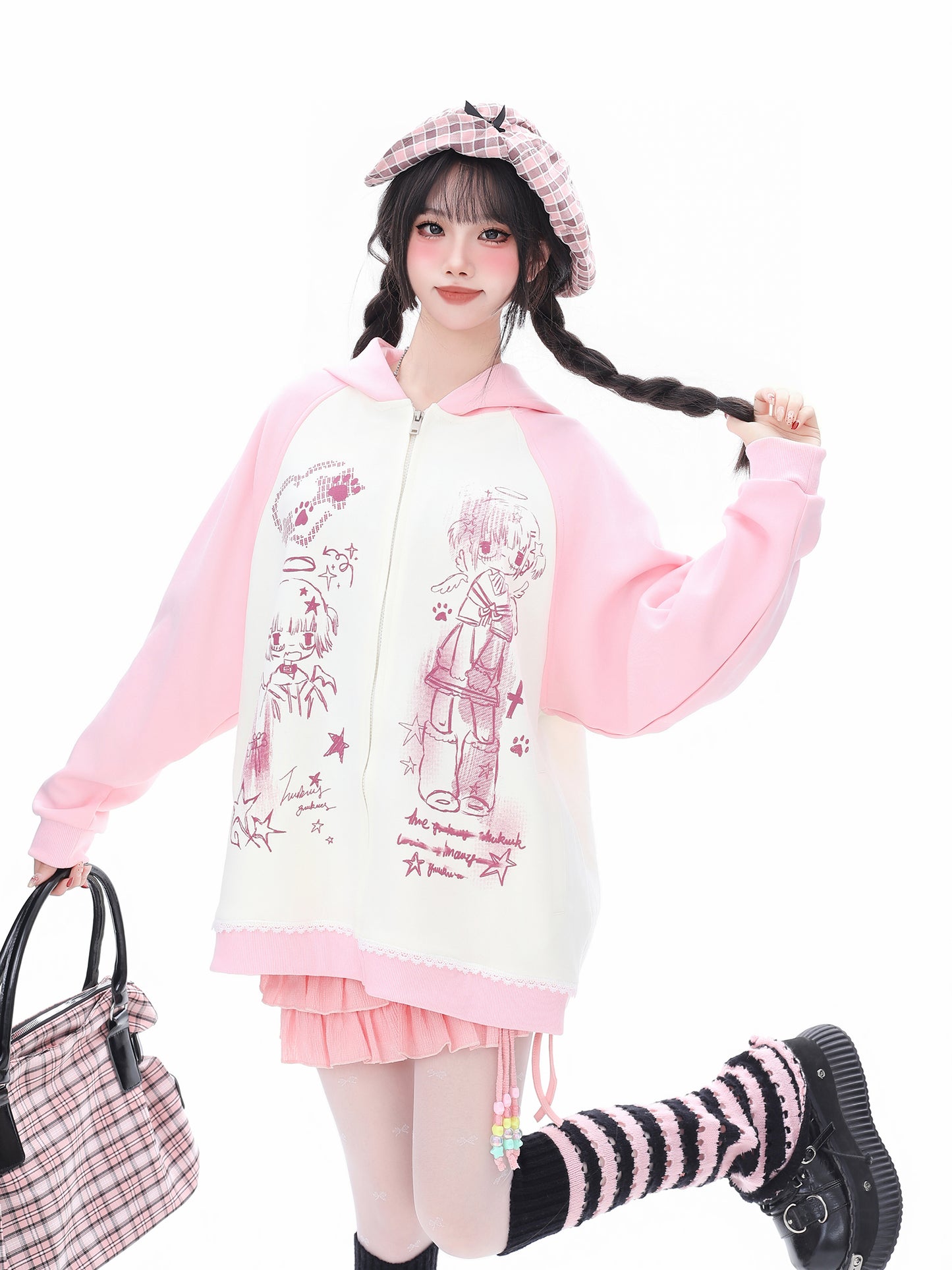 Camiseta de manga larga estética Dandadan de puro algodón