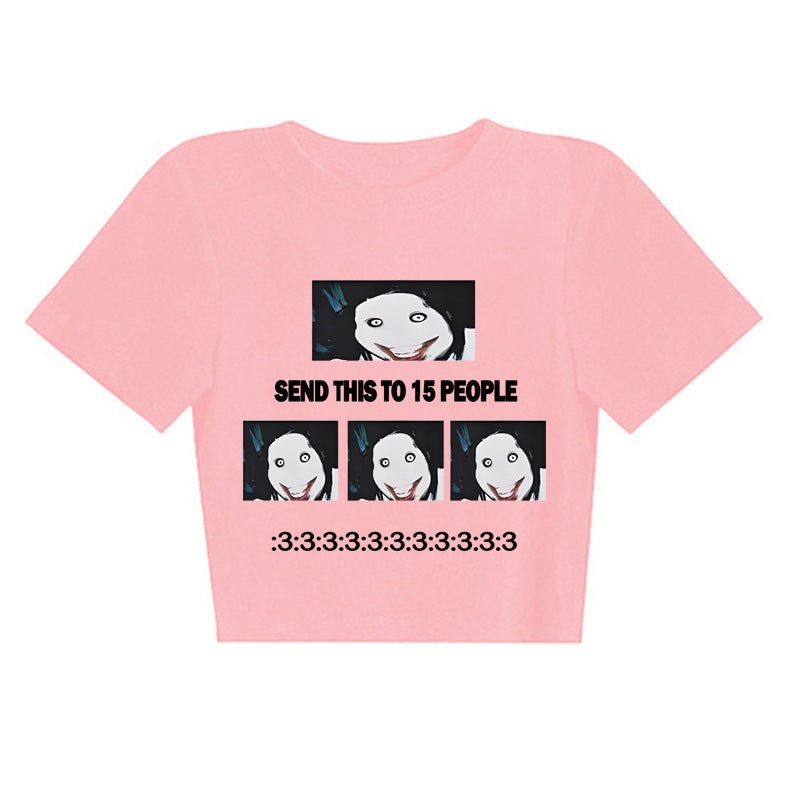 Puur katoenen Dandadan schattig esthetisch T-shirt met lange mouwen