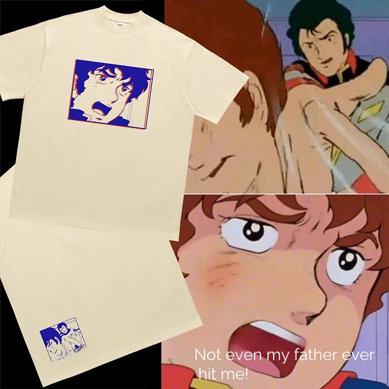 Pure Cotton Not Even My Father Ever Hit Me Amuro Ray Tshirt
