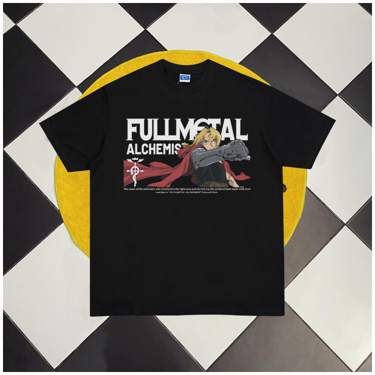 Camiseta estampada Edward DTG Fullmetal Alchemist em algodão puro