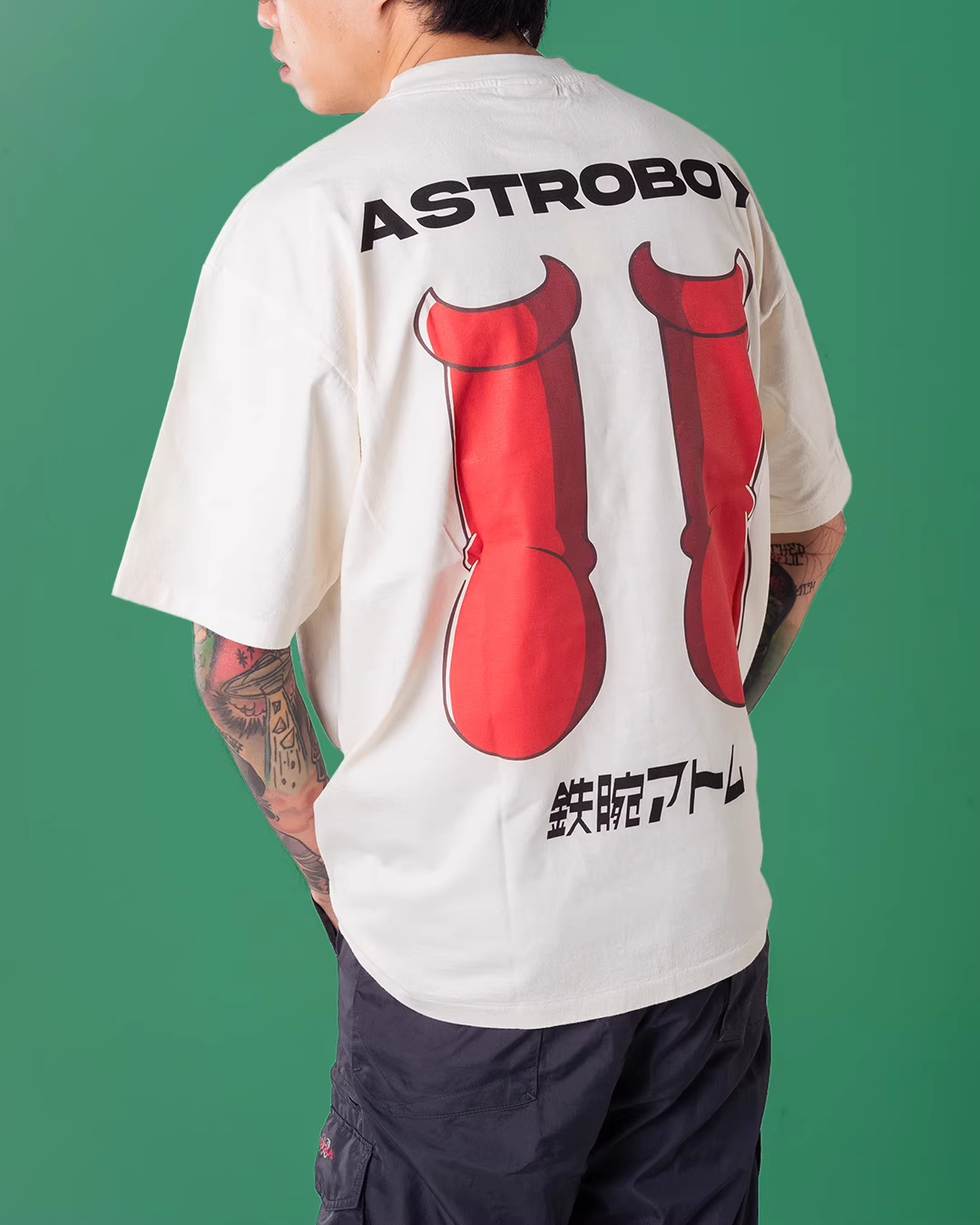 T-Shirt aus reiner Baumwolle mit Akira Cyberpunk Kaneda DTG-Druck