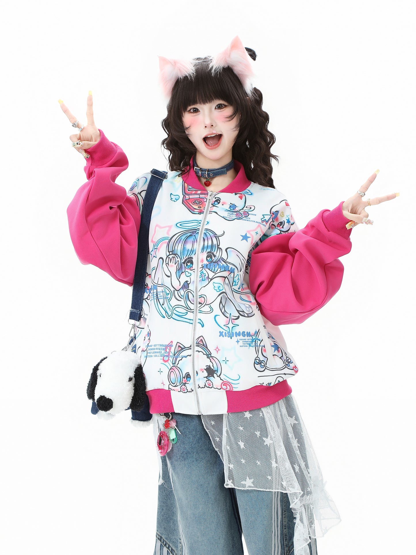 Camiseta de manga larga estética Dandadan de puro algodón