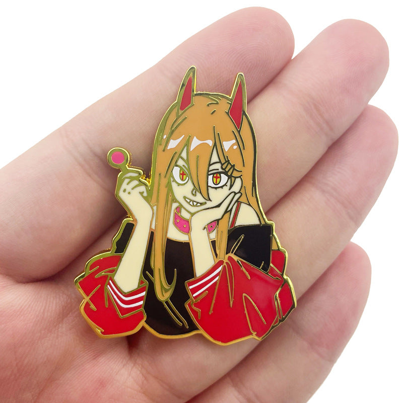 Chainsaw Man Power Kawaii Metal Pin
