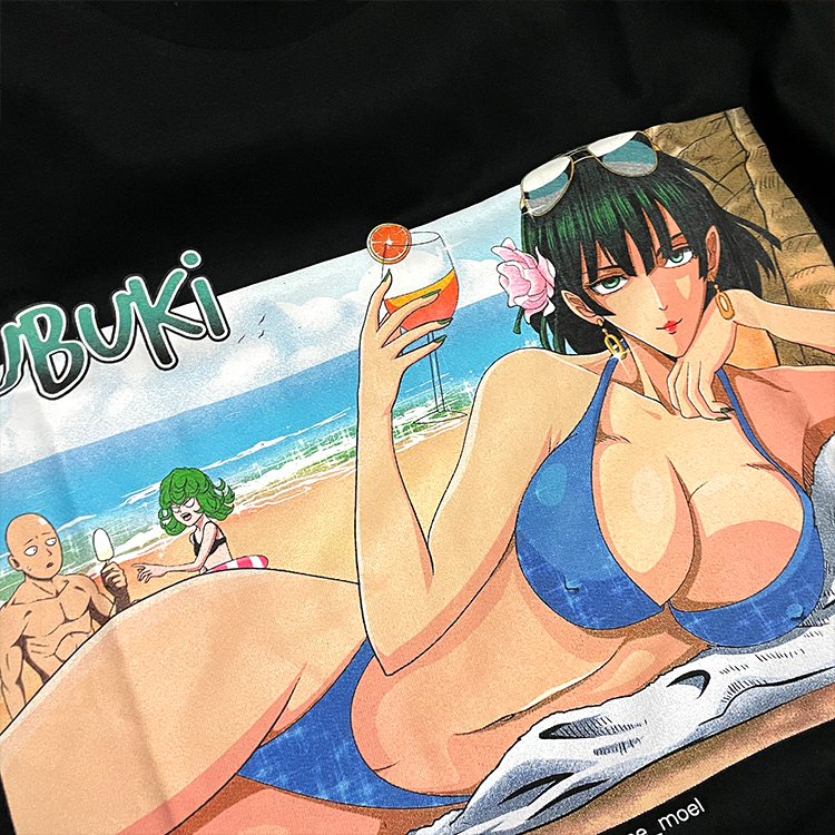 T-shirt imprimé recto verso One Punch Man Fubuki