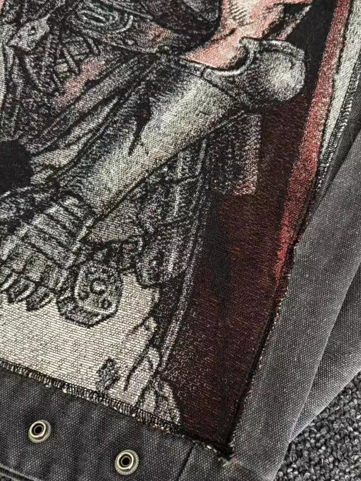 Sweat à capuche gothique à col en fourrure