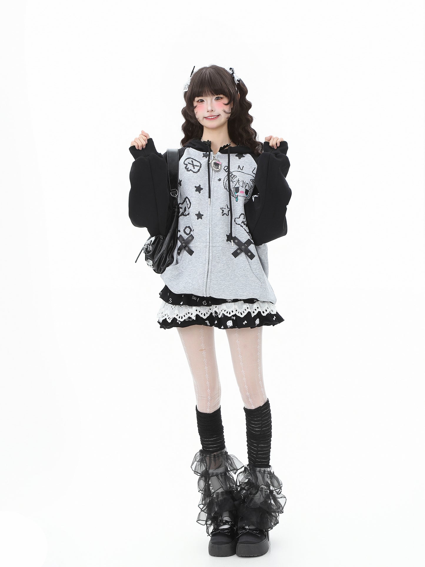 Camiseta de manga larga estética Dandadan de puro algodón