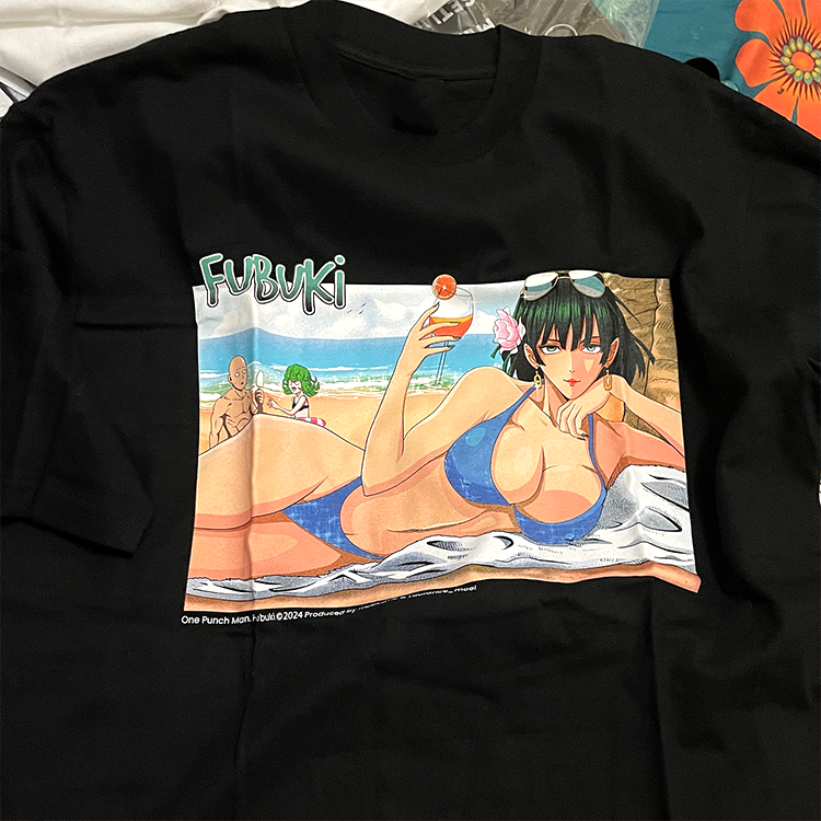 T-shirt imprimé recto verso One Punch Man Fubuki