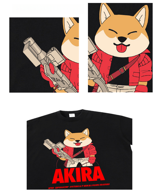 Pure Cotton Akira Shiba Inu T-shirt