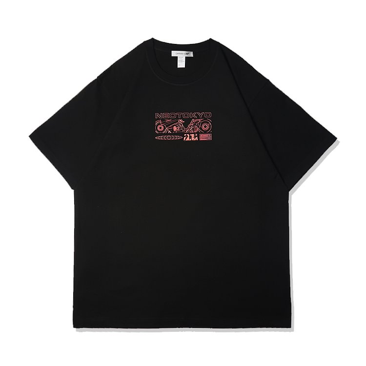 Camiseta estética anime Akira de algodão puro