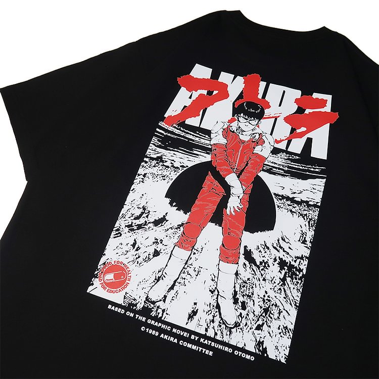 Akira Kaneda Anime Retro-T-Shirt aus reiner Baumwolle